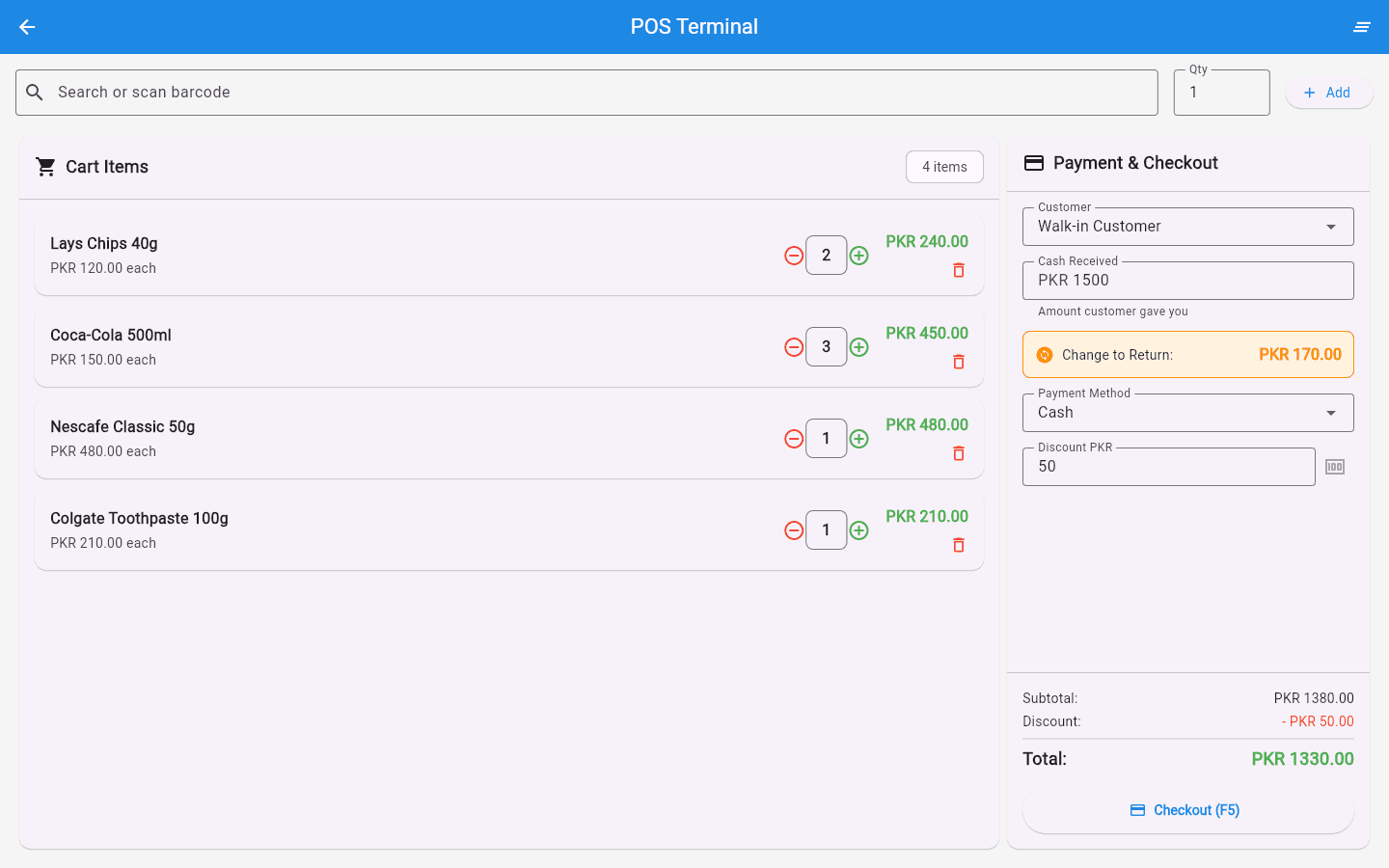EasyStock — application screenshot