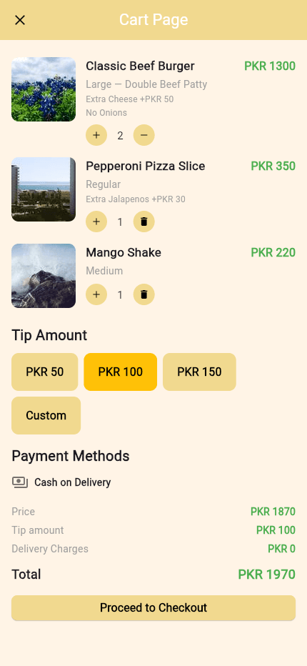Food Gate — app screenshot