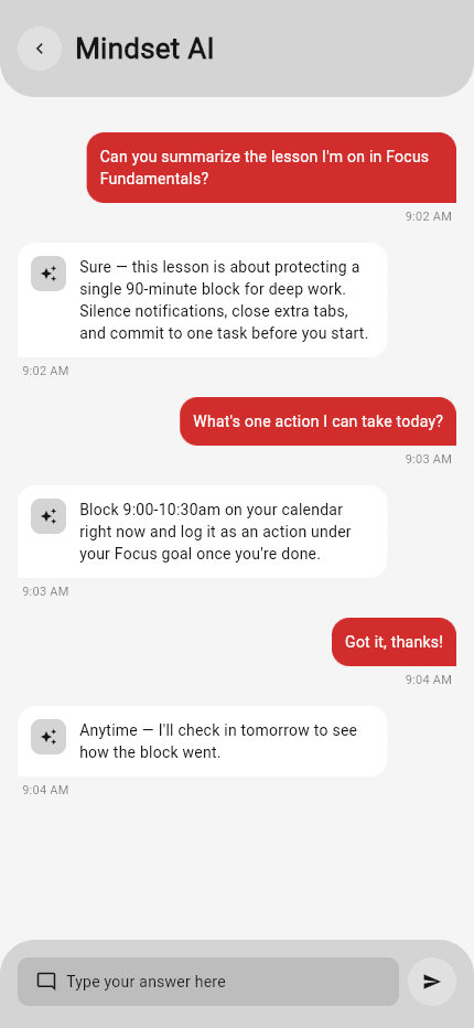 Learning Management System — app screenshot